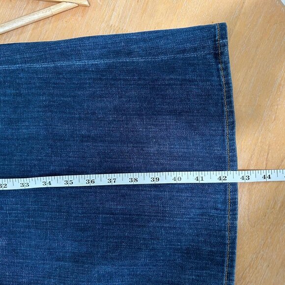 Hudson Jeans Womens Large Blue Wide Leg Trouser Jeans Flap Pockets Denim Flare - Picture 9 of 12